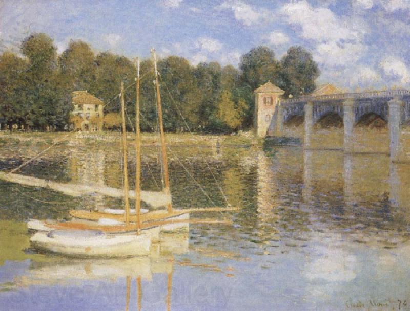 Claude Monet The Bridge at Argenteujil Germany oil painting art